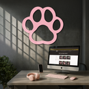Paw Print Silhouette Metal Wall Art – Minimal Pet Lover Home Decor - KAFGP064