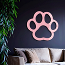 Paw Print Silhouette Metal Wall Art – Minimal Pet Lover Home Decor - KAFGP064
