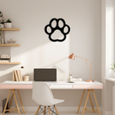Paw Print Silhouette Metal Wall Art – Minimal Pet Lover Home Decor - KAFGP064