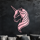 Unicorn Silhouette Metal Wall Art – Mythical Fantasy Creature Design - KAFGP074