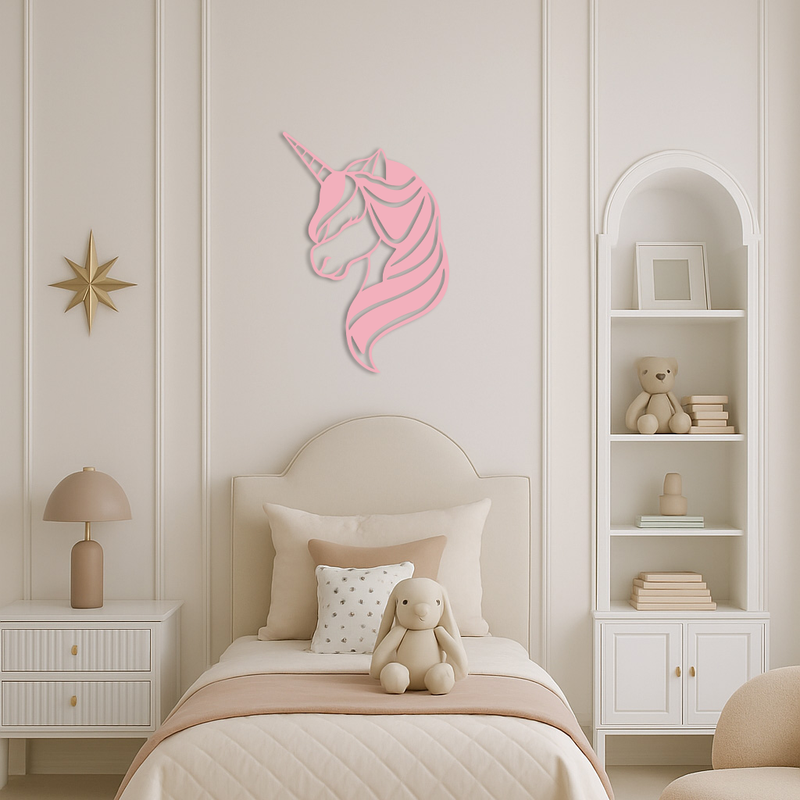 Unicorn Silhouette Metal Wall Art – Mythical Fantasy Creature Design - KAFGP074