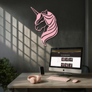 Unicorn Silhouette Metal Wall Art – Mythical Fantasy Creature Design - KAFGP074