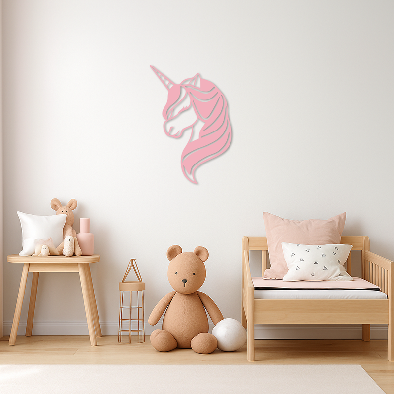 Unicorn Silhouette Metal Wall Art – Mythical Fantasy Creature Design - KAFGP074