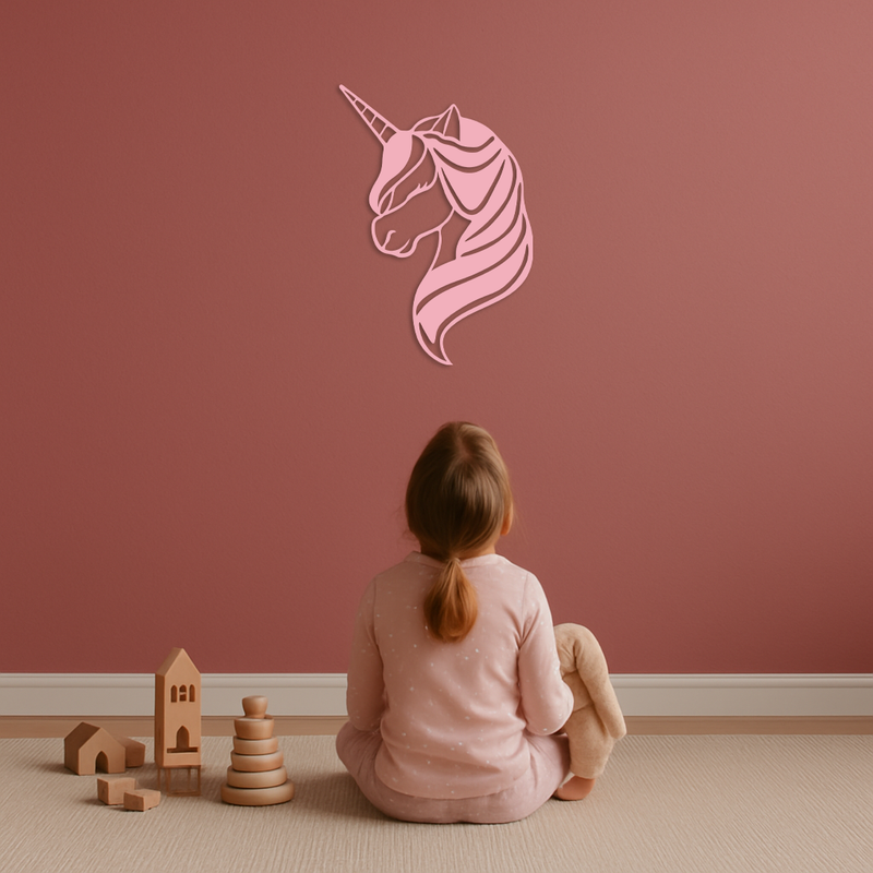 Unicorn Silhouette Metal Wall Art – Mythical Fantasy Creature Design - KAFGP074