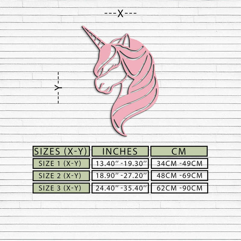 Unicorn Silhouette Metal Wall Art – Mythical Fantasy Creature Design - KAFGP074