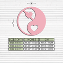 Yin Yang Heart Symbol Metal Wall Art – Modern Love Balance Decor - KAFGP075