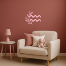 Aquarius Zodiac Flower Symbol Metal Wall Art – Modern Astrology Decor - KAFGP077
