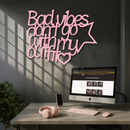 Bad Vibes Don’t Go With My Outfit Metal Wall Art – Modern Quote Design - KAFGP087