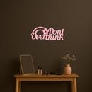Don't Overthink Metal Wall Art – Inspirational Quote Silhouette Decor - KAFGP092