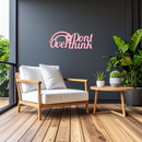 Don't Overthink Metal Wall Art – Inspirational Quote Silhouette Decor - KAFGP092