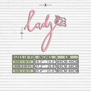 Lady Script Word Metal Wall Art – Elegant Floral Typography Decor - KAFGP096