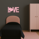 LOVE Heart Typography Metal Wall Art – Modern Romantic Decor - KAFGP097