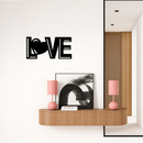 LOVE Heart Typography Metal Wall Art – Modern Romantic Decor - KAFGP097