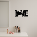LOVE Heart Typography Metal Wall Art – Modern Romantic Decor - KAFGP097