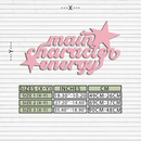Main Character Energy Metal Wall Art – Bold Motivational Quote Sign - KAFGP098