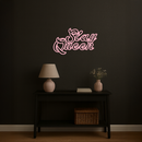 Slay Queen Typography Metal Wall Art – Feminine Empowerment Design - KAFGP106