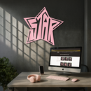 Star Shaped Typography Metal Wall Art – Bold Statement Design - KAFGP108