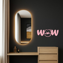 Wow Face Expression Metal Wall Art – Modern Typography Design - KAFGP113