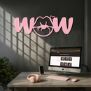 Wow Face Expression Metal Wall Art – Modern Typography Design - KAFGP113