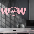 Wow Face Expression Metal Wall Art – Modern Typography Design - KAFGP113