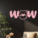 Wow Face Expression Metal Wall Art – Modern Typography Design - KAFGP113