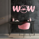 Wow Face Expression Metal Wall Art – Modern Typography Design - KAFGP113