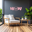 Wow Face Expression Metal Wall Art – Modern Typography Design - KAFGP113