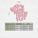 Girls Just Wanna Have Fun Metal Wall Art – Playful Heart & Star Design - KAFGP118