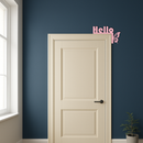 Hello Butterfly Metal Wall Art – Door Corner Decorative Sign - KAFGP122 by Enova Art