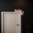 Hello Butterfly Metal Wall Art – Door Corner Decorative Sign - KAFGP122 by Enova Art