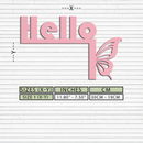 Hello Butterfly Metal Wall Art – Door Corner Decorative Sign - KAFGP122 by Enova Art