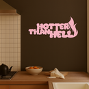 Hotter Than Hell Metal Wall Art – Bold Flame Typography Design - KAFGP124