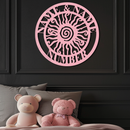 Personalized Sun Spiral Metal Wall Art – Custom Name & Number Outdoor Decor - KAFGP129