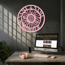 Personalized Sun Spiral Metal Wall Art – Custom Name & Number Outdoor Decor - KAFGP129