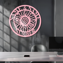 Personalized Sun Spiral Metal Wall Art – Custom Name & Number Outdoor Decor - KAFGP129