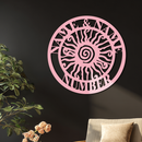 Personalized Sun Spiral Metal Wall Art – Custom Name & Number Outdoor Decor - KAFGP129
