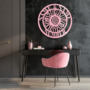 Personalized Sun Spiral Metal Wall Art – Custom Name & Number Outdoor Decor - KAFGP129