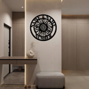 Personalized Sun Spiral Metal Wall Art – Custom Name & Number Outdoor Decor - KAFGP129