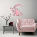 Fairy Sitting on Crescent Moon Metal Wall Art – Enchanted Decorative Silhouette - KAFGP132