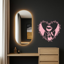 Heart Flame Metal Wall Art – Lips and Lighter Design with Barbed Wire Heart - KAFGP133