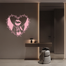 Heart Flame Metal Wall Art – Lips and Lighter Design with Barbed Wire Heart - KAFGP133