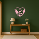 Heart Flame Metal Wall Art – Lips and Lighter Design with Barbed Wire Heart - KAFGP133