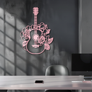 Floral Guitar Metal Wall Art – Music Inspired Home & Studio Decor - KAFGP140
