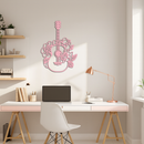Floral Guitar Metal Wall Art – Music Inspired Home & Studio Decor - KAFGP140