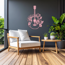 Floral Guitar Metal Wall Art – Music Inspired Home & Studio Decor - KAFGP140