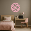 Round Butterfly Mandala Metal Wall Art – Nature Inspired Decorative Wall Hanging - KAFGP141