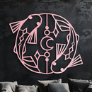 Pisces Zodiac Metal Wall Art – Astrological Home Decor Sign - KAFGP143