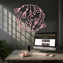 Pisces Zodiac Metal Wall Art – Astrological Home Decor Sign - KAFGP143