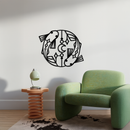 Pisces Zodiac Metal Wall Art – Astrological Home Decor Sign - KAFGP143