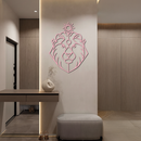 Leo Zodiac Metal Wall Art – Geometric Lion Horoscope Decor - KAFGP144